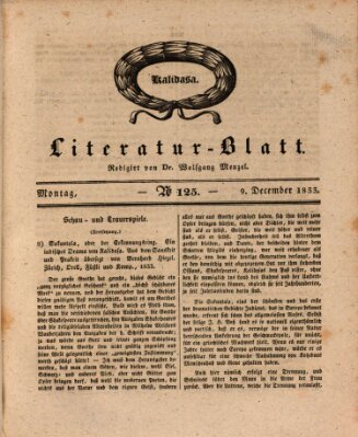 Morgenblatt für gebildete Stände. Literatur-Blatt (Morgenblatt für gebildete Stände) Montag 9. Dezember 1833