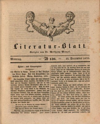 Morgenblatt für gebildete Stände. Literatur-Blatt (Morgenblatt für gebildete Stände) Montag 23. Dezember 1833