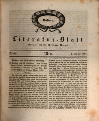 Morgenblatt für gebildete Stände. Literatur-Blatt (Morgenblatt für gebildete Stände) Freitag 3. Januar 1834