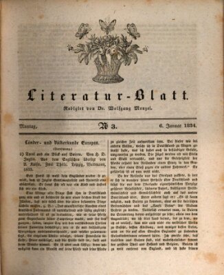 Morgenblatt für gebildete Stände. Literatur-Blatt (Morgenblatt für gebildete Stände) Montag 6. Januar 1834