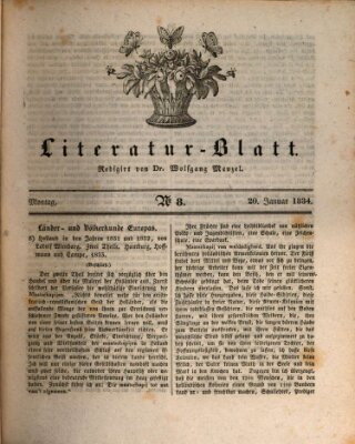 Morgenblatt für gebildete Stände. Literatur-Blatt (Morgenblatt für gebildete Stände) Montag 20. Januar 1834