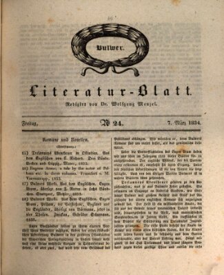 Morgenblatt für gebildete Stände. Literatur-Blatt (Morgenblatt für gebildete Stände) Freitag 7. März 1834