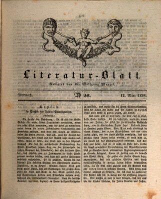 Morgenblatt für gebildete Stände. Literatur-Blatt (Morgenblatt für gebildete Stände) Mittwoch 12. März 1834