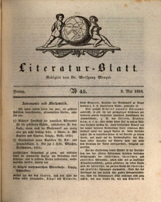 Morgenblatt für gebildete Stände. Literatur-Blatt (Morgenblatt für gebildete Stände) Freitag 2. Mai 1834