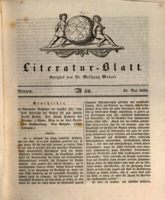 Morgenblatt für gebildete Stände. Literatur-Blatt (Morgenblatt für gebildete Stände) Mittwoch 21. Mai 1834