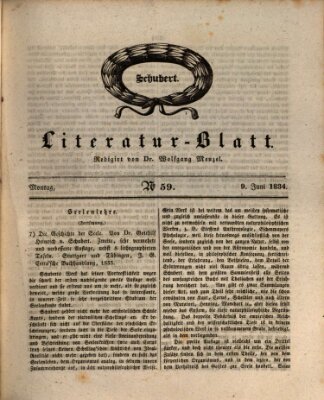 Morgenblatt für gebildete Stände. Literatur-Blatt (Morgenblatt für gebildete Stände) Montag 9. Juni 1834