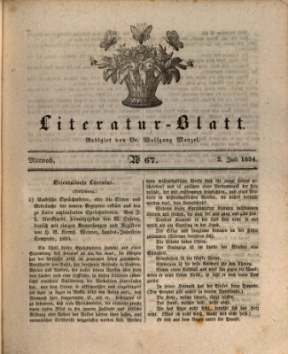 Morgenblatt für gebildete Stände. Literatur-Blatt (Morgenblatt für gebildete Stände) Mittwoch 2. Juli 1834