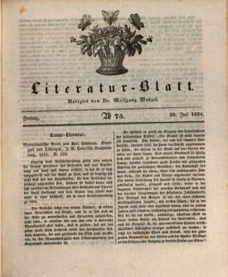 Morgenblatt für gebildete Stände. Literatur-Blatt (Morgenblatt für gebildete Stände) Freitag 25. Juli 1834