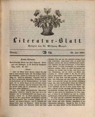 Morgenblatt für gebildete Stände. Literatur-Blatt (Morgenblatt für gebildete Stände) Montag 28. Juli 1834