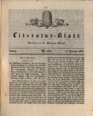 Morgenblatt für gebildete Stände. Literatur-Blatt (Morgenblatt für gebildete Stände) Montag 3. November 1834