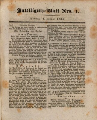 Morgenblatt für gebildete Stände. Literatur-Blatt (Morgenblatt für gebildete Stände) Samstag 4. Januar 1834