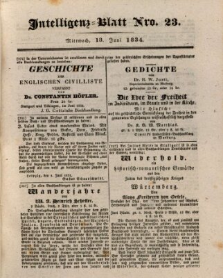 Morgenblatt für gebildete Stände. Literatur-Blatt (Morgenblatt für gebildete Stände) Mittwoch 18. Juni 1834