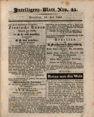 Morgenblatt für gebildete Stände. Literatur-Blatt (Morgenblatt für gebildete Stände) Samstag 12. Juli 1834