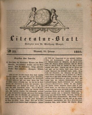 Morgenblatt für gebildete Stände. Literatur-Blatt (Morgenblatt für gebildete Stände) Mittwoch 11. Februar 1835