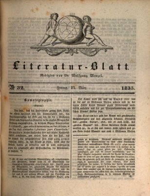 Morgenblatt für gebildete Stände. Literatur-Blatt (Morgenblatt für gebildete Stände) Freitag 27. März 1835