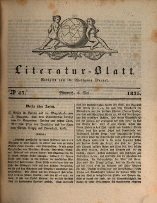 Morgenblatt für gebildete Stände. Literatur-Blatt (Morgenblatt für gebildete Stände) Mittwoch 6. Mai 1835