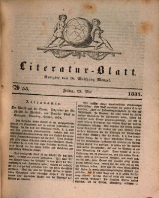 Morgenblatt für gebildete Stände. Literatur-Blatt (Morgenblatt für gebildete Stände) Freitag 29. Mai 1835