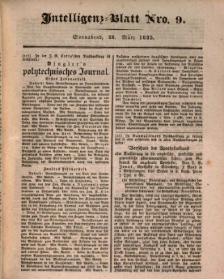 Morgenblatt für gebildete Stände. Literatur-Blatt (Morgenblatt für gebildete Stände) Samstag 28. März 1835