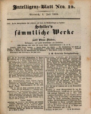 Morgenblatt für gebildete Stände. Literatur-Blatt (Morgenblatt für gebildete Stände) Mittwoch 1. Juli 1835