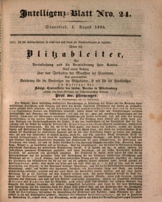 Morgenblatt für gebildete Stände. Literatur-Blatt (Morgenblatt für gebildete Stände) Samstag 1. August 1835