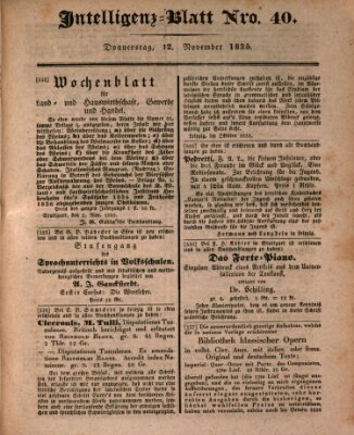 Morgenblatt für gebildete Stände. Literatur-Blatt (Morgenblatt für gebildete Stände) Donnerstag 12. November 1835