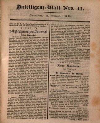 Morgenblatt für gebildete Stände. Literatur-Blatt (Morgenblatt für gebildete Stände) Samstag 14. November 1835