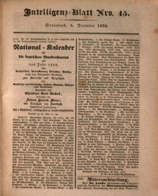 Morgenblatt für gebildete Stände. Literatur-Blatt (Morgenblatt für gebildete Stände) Samstag 5. Dezember 1835