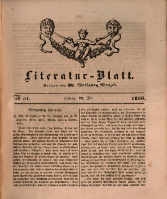 Morgenblatt für gebildete Stände. Literatur-Blatt (Morgenblatt für gebildete Stände) Freitag 20. Mai 1836