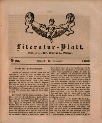 Morgenblatt für gebildete Stände. Literatur-Blatt (Morgenblatt für gebildete Stände) Mittwoch 28. September 1836