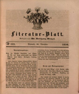 Morgenblatt für gebildete Stände. Literatur-Blatt (Morgenblatt für gebildete Stände) Mittwoch 30. November 1836