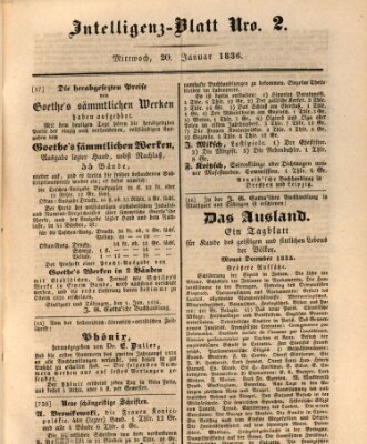 Morgenblatt für gebildete Stände. Literatur-Blatt (Morgenblatt für gebildete Stände) Mittwoch 20. Januar 1836