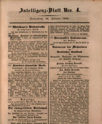 Morgenblatt für gebildete Stände. Literatur-Blatt (Morgenblatt für gebildete Stände) Samstag 13. Februar 1836