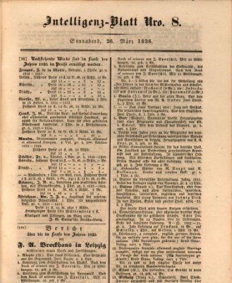 Morgenblatt für gebildete Stände. Literatur-Blatt (Morgenblatt für gebildete Stände) Samstag 26. März 1836