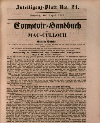 Morgenblatt für gebildete Stände. Literatur-Blatt (Morgenblatt für gebildete Stände) Mittwoch 10. August 1836