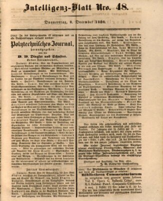 Morgenblatt für gebildete Stände. Literatur-Blatt (Morgenblatt für gebildete Stände) Donnerstag 8. Dezember 1836