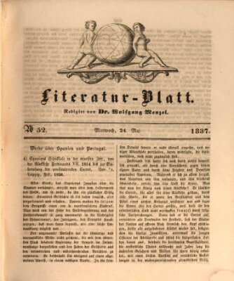 Morgenblatt für gebildete Leser. Literaturblatt (Morgenblatt für gebildete Stände) Mittwoch 24. Mai 1837