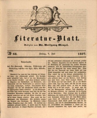 Morgenblatt für gebildete Leser. Literaturblatt (Morgenblatt für gebildete Stände) Freitag 7. Juli 1837