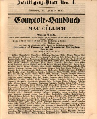 Morgenblatt für gebildete Leser. Literaturblatt (Morgenblatt für gebildete Stände) Mittwoch 11. Januar 1837