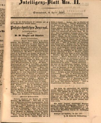 Morgenblatt für gebildete Leser. Literaturblatt (Morgenblatt für gebildete Stände) Samstag 8. April 1837