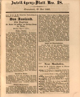 Morgenblatt für gebildete Leser. Literaturblatt (Morgenblatt für gebildete Stände) Samstag 27. Mai 1837