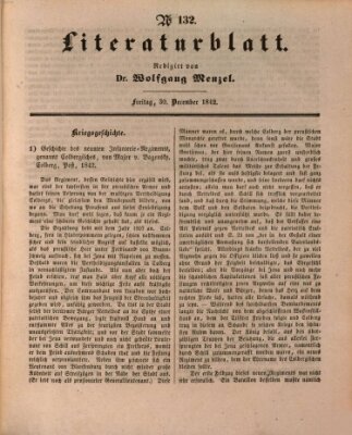 Morgenblatt für gebildete Leser. Literaturblatt (Morgenblatt für gebildete Stände) Freitag 30. Dezember 1842