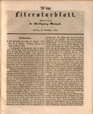 Morgenblatt für gebildete Leser. Literaturblatt (Morgenblatt für gebildete Stände) Freitag 28. November 1845