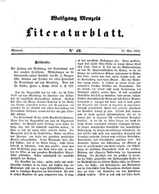 Literaturblatt (Morgenblatt für gebildete Stände) Mittwoch 25. Mai 1853