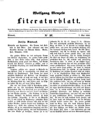 Literaturblatt (Morgenblatt für gebildete Stände) Montag 7. Mai 1855