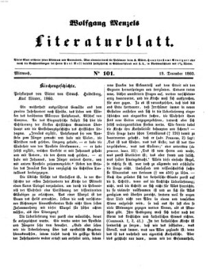 Literaturblatt (Morgenblatt für gebildete Stände) Mittwoch 19. Dezember 1860