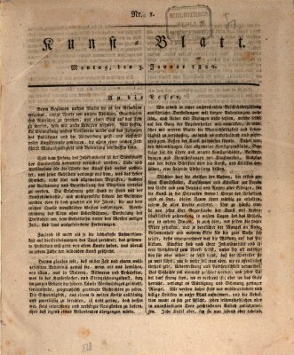 Morgenblatt für gebildete Stände. Kunst-Blatt (Morgenblatt für gebildete Stände) Montag 3. Januar 1820