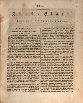 Morgenblatt für gebildete Stände. Kunst-Blatt (Morgenblatt für gebildete Stände) Donnerstag 13. Januar 1820