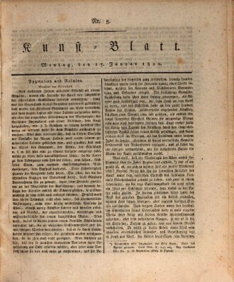 Morgenblatt für gebildete Stände. Kunst-Blatt (Morgenblatt für gebildete Stände) Montag 17. Januar 1820