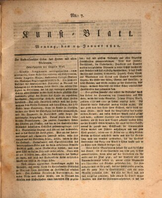 Morgenblatt für gebildete Stände. Kunst-Blatt (Morgenblatt für gebildete Stände) Montag 24. Januar 1820