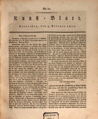 Morgenblatt für gebildete Stände. Kunst-Blatt (Morgenblatt für gebildete Stände) Donnerstag 3. Februar 1820